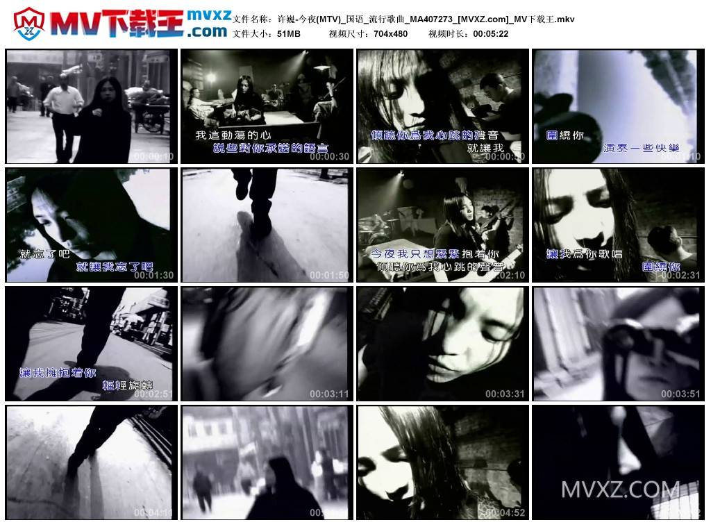 许巍-今夜(MTV)_国语_流行歌曲_MA407273